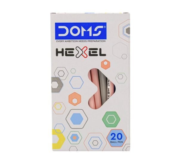 DOMS HEXEL BALLPOINT PENS, BOX OF 20